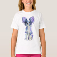 Purple Butterfly Ear Papillon Dog Kids