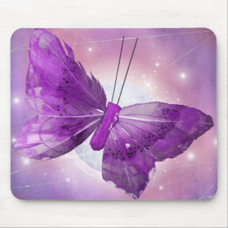 Purple Butterfly Fantasy Moon Designs Mouse Pad