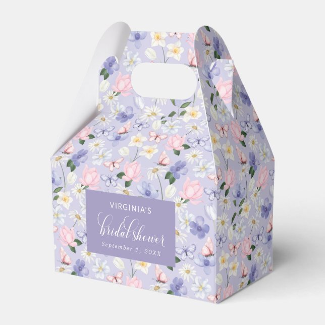 Purple Butterfly Favour Box (Front Side)