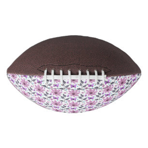 Purple Butterfly Floral Pattern Cute Cottagecore  Football