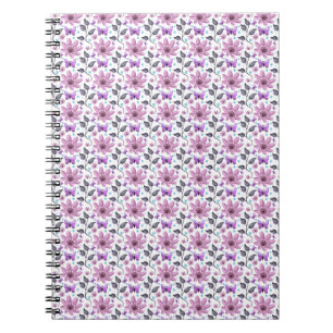 Purple Butterfly Floral Pattern Cute Cottagecore  Notebook