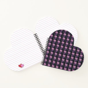 Purple Butterfly Floral Pattern Cute Cottagecore Notebook