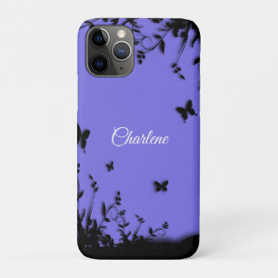 Purple Butterfly Garden Personalised Case-Mate iPhone Case