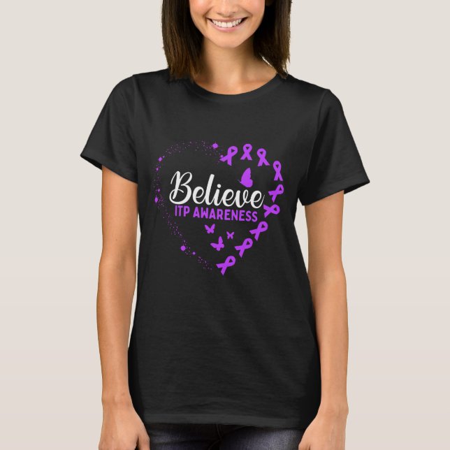 Purple Butterfly ITP Awareness T-Shirt (Front)