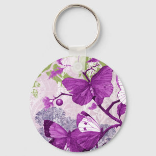 Purple Butterfly Keychain