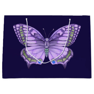 Purple Butterfly Large Gift Bag