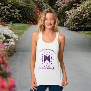 Purple Butterfly Lupus Awareness Purple Ribbon May Singlet