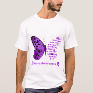 Purple butterfly lupus health support lupus awaren T-Shirt