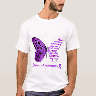 Purple butterfly lupus health support lupus awaren T-Shirt
