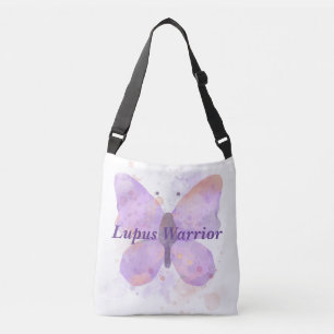 Purple Butterfly Lupus Warrior Crossbody Bag