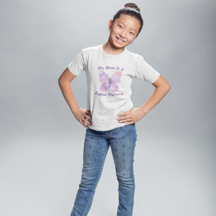 Purple Butterfly Lupus Warrior  mom T-Shirt