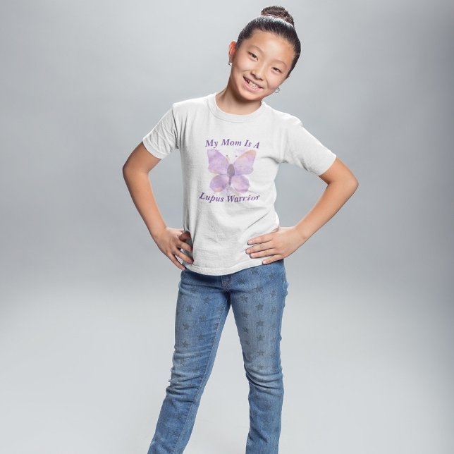 Purple Butterfly Lupus Warrior  mum T-Shirt (Creator Uploaded)