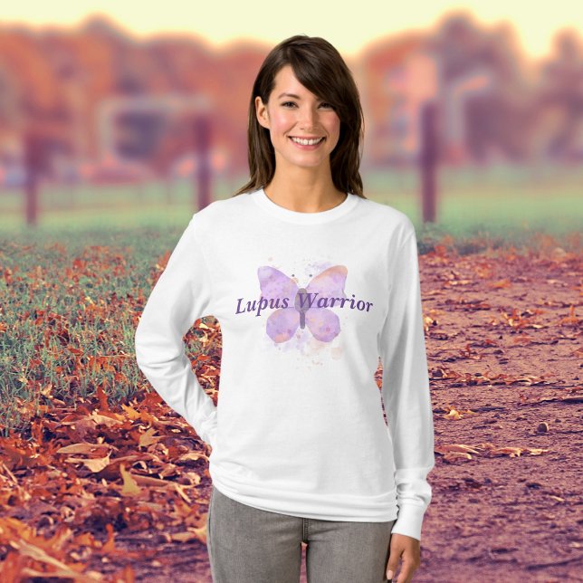 Purple Butterfly Lupus Warrior   T-Shirt (Creator Uploaded)