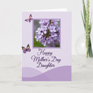 Purple Butterfly Mothers Day Card