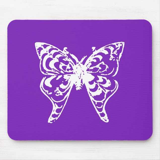 Purple butterfly mouse pad (Front)
