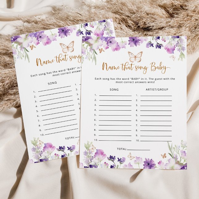 Purple butterfly Name that song Baby game (Creator Uploaded)