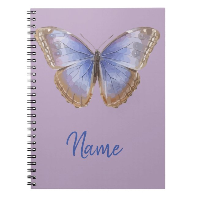 Purple butterfly notebook (Front)