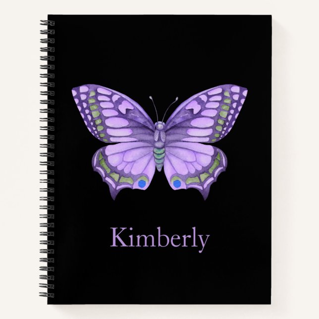 Purple Butterfly  Notebook (Front)