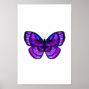 Purple Butterfly Poster