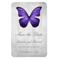 Purple Butterfly Save the Date Magnet