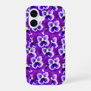 Purple Butterfly Shaped Pansies, iPhone 16 Case
