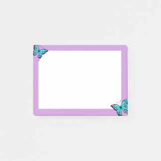 Purple &butterfly sticky notes