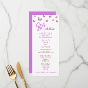 Purple Butterfly Themed Bridal Shower Food Menu