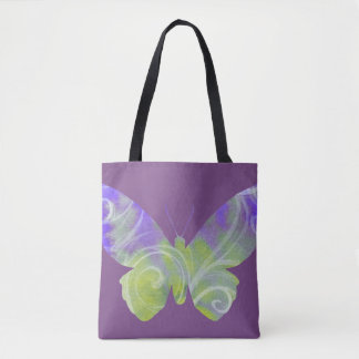 Purple Butterfly Tote Bag