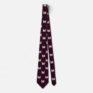 Purple Butterfly Work Professional Men & Women Tie