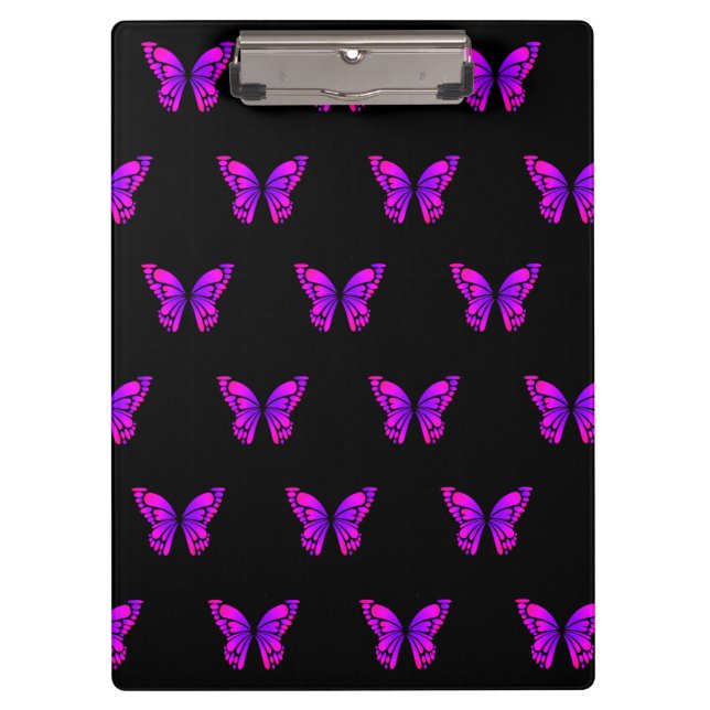 Purple Butterflys Clipboard (Front)