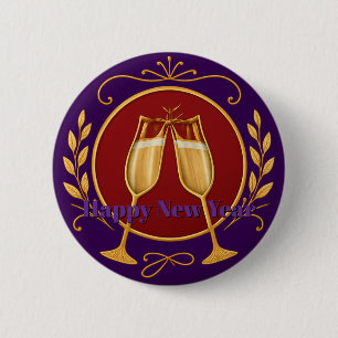 Purple Button - Happy New Year