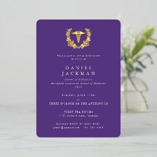 Purple Caduceus + Laurel Medical School Graduation