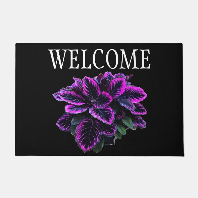 PURPLE CALATHEA  DOORMAT (Front)