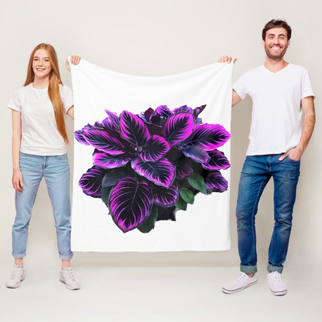 PURPLE CALATHEA  FLEECE BLANKET (In Situ)