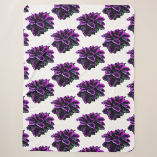 PURPLE CALATHEA SHERPA BLANKET