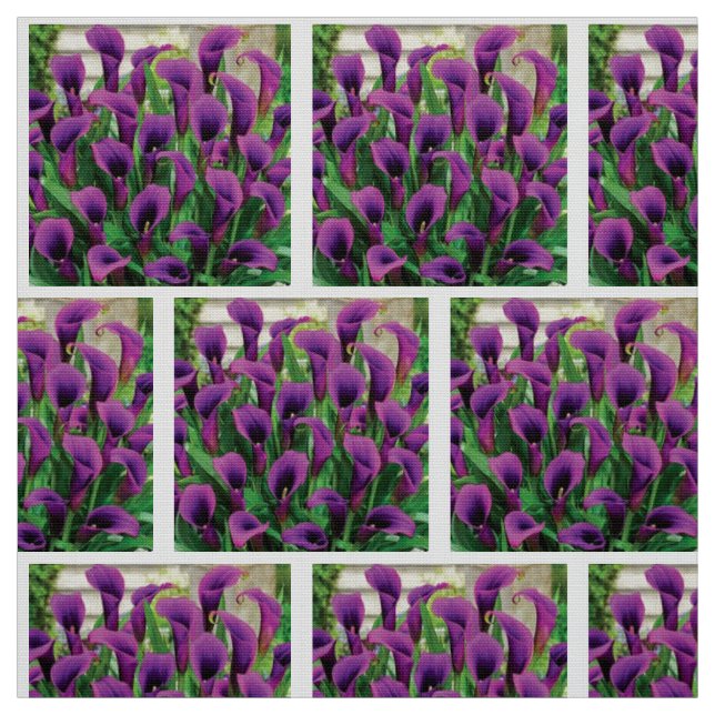 Purple Calla lilies Fabric (Swatch)