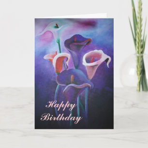 Purple Callas Lilac And Purple Art Card