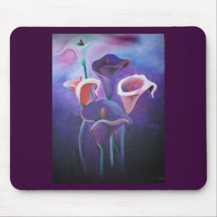 Purple Callas Lilac And Purple Art Mouse Pad