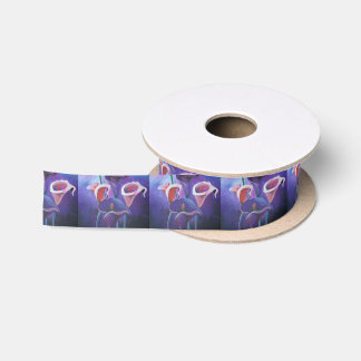 Purple Callas Lilac And Purple Art Satin Ribbon