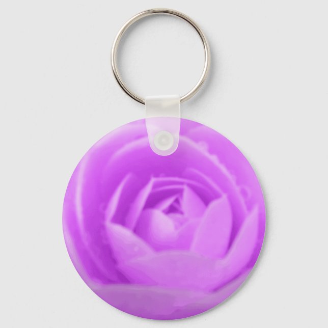 Purple Camellia Keychain (Front)