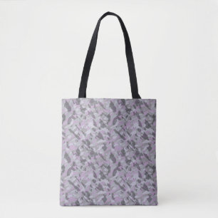Purple Camo abstract Tote Bag