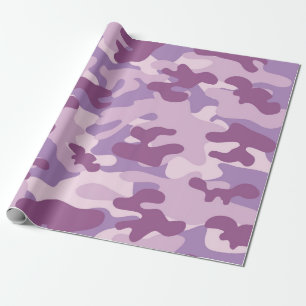 Purple Camo Design Wrapping Paper
