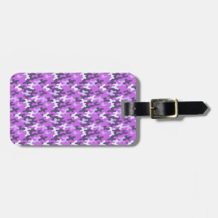 Purple Camo Luggage Tag