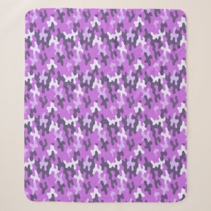 Purple Camo Sherpa Blanket