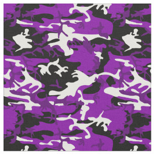 purple camouflage black white camo fabric