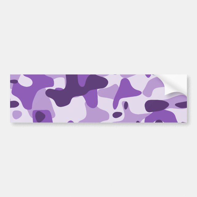 Purple Camouflage Bumper Sticker (Front)