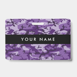 Purple Camouflage, Camouflage, Military, Army ID Badge