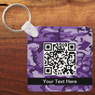 Purple Camouflage, Camouflage, Military, Army Key Ring