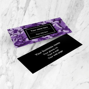 Purple Camouflage, Camouflage, Military, Army Mini Business Card
