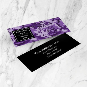 Purple Camouflage, Camouflage, Military, Army Mini Business Card